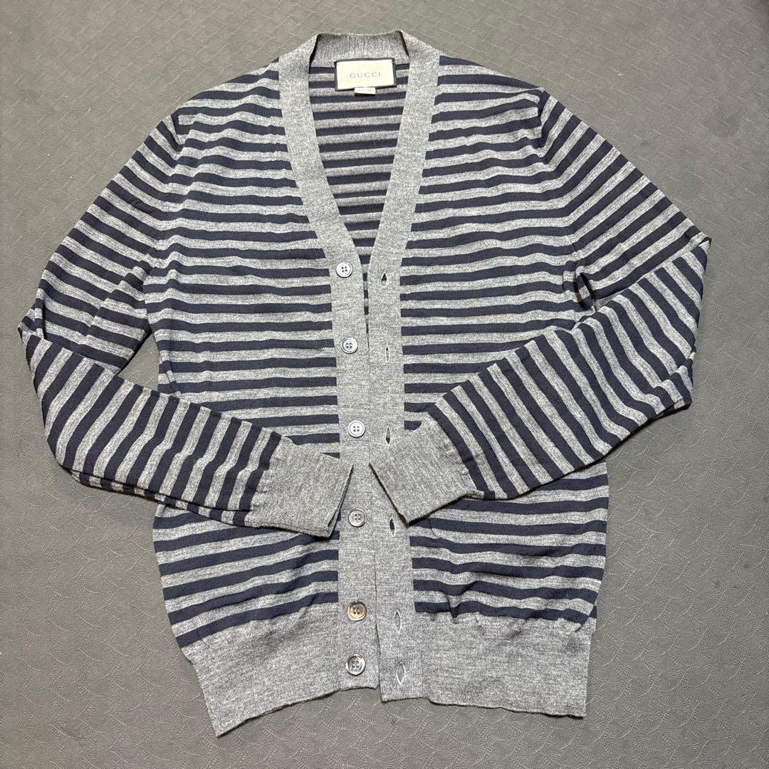 たかし　GUCCI ストライプ カーディガン