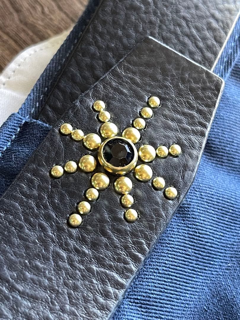 ディッキーズ874専用スタッズベルト　シボ　真鍮　HTC CALEE