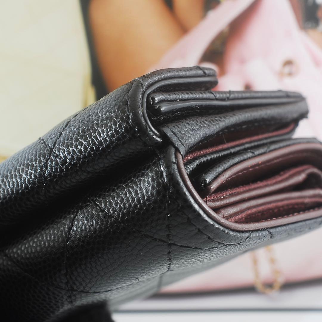 極美品＊31番台＊シャネル＊キャビアスキン＊マトラッセ＊スモールウォレット＊財布