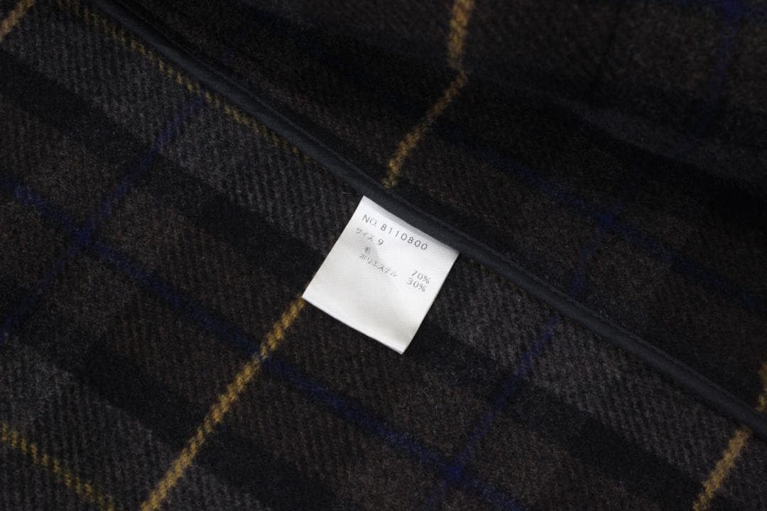 57【極美品】イーストボーイ ダッフルコート 9 グレー M ロング カシミヤ入