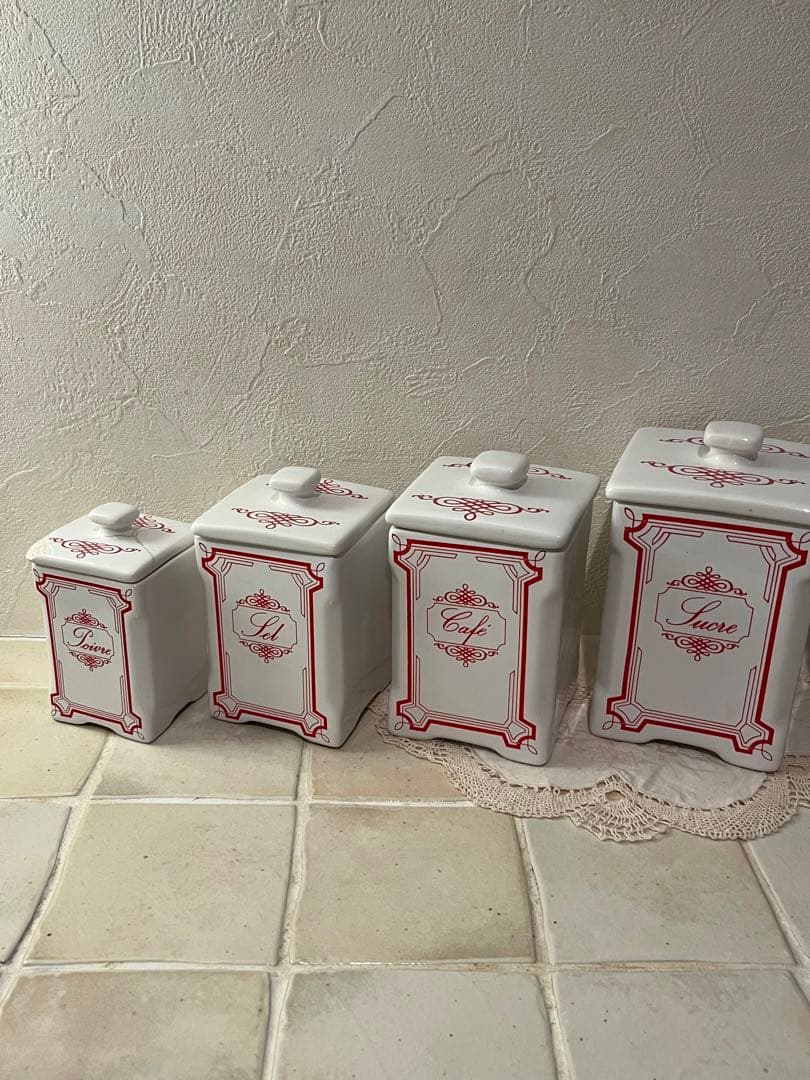 キャニスター5点セット　陶器製