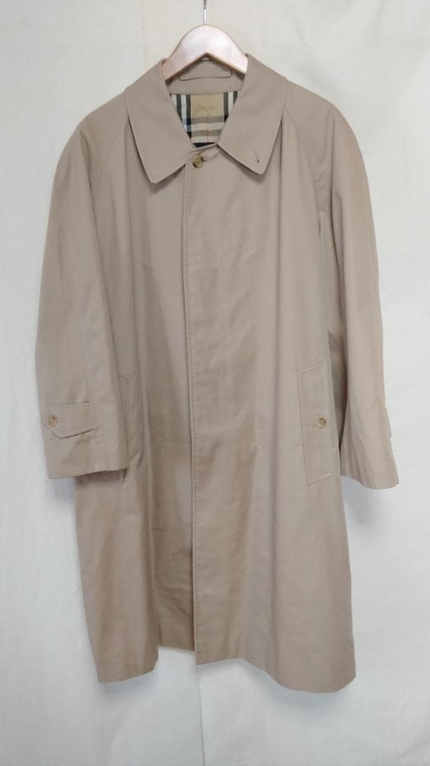 バーバリーロンドンシングルコートMADE IN ENGLANDベージュ正規品L