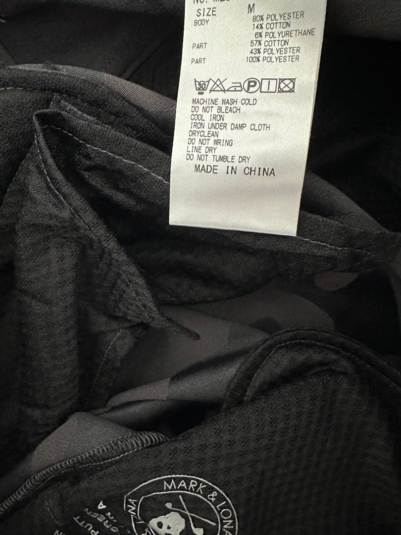 マーク＆ロナ ライダーモデルMLカモ柄5Pパンツ　ブラック