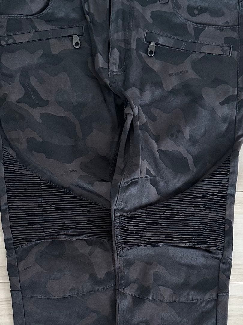 マーク＆ロナ ライダーモデルMLカモ柄5Pパンツ　ブラック