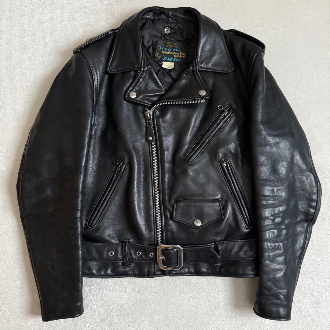 Schott 613 ダブルライダースジャケット ブラック ワンスター 36