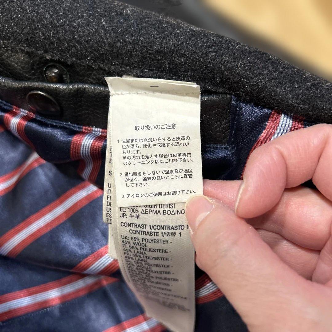 Baby's shop様[美品]切り替えウールレザースタジャン