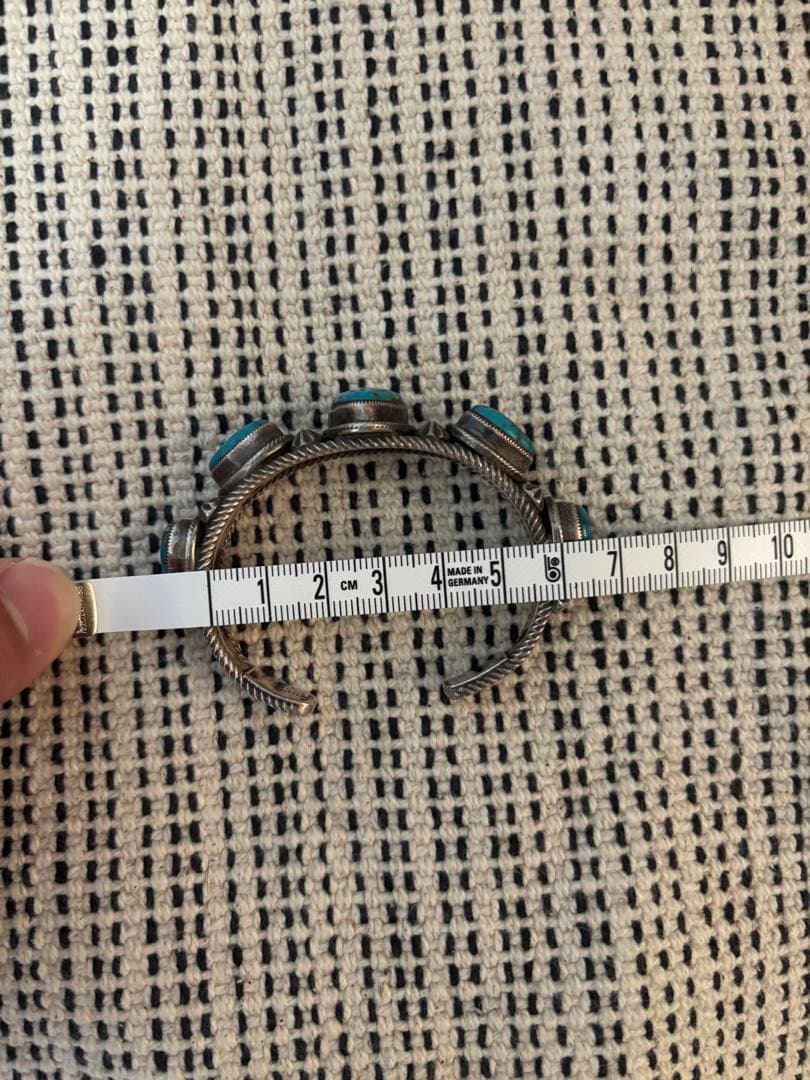 ナバホ　バングル　ターコイズ　wallace yazzie jr.