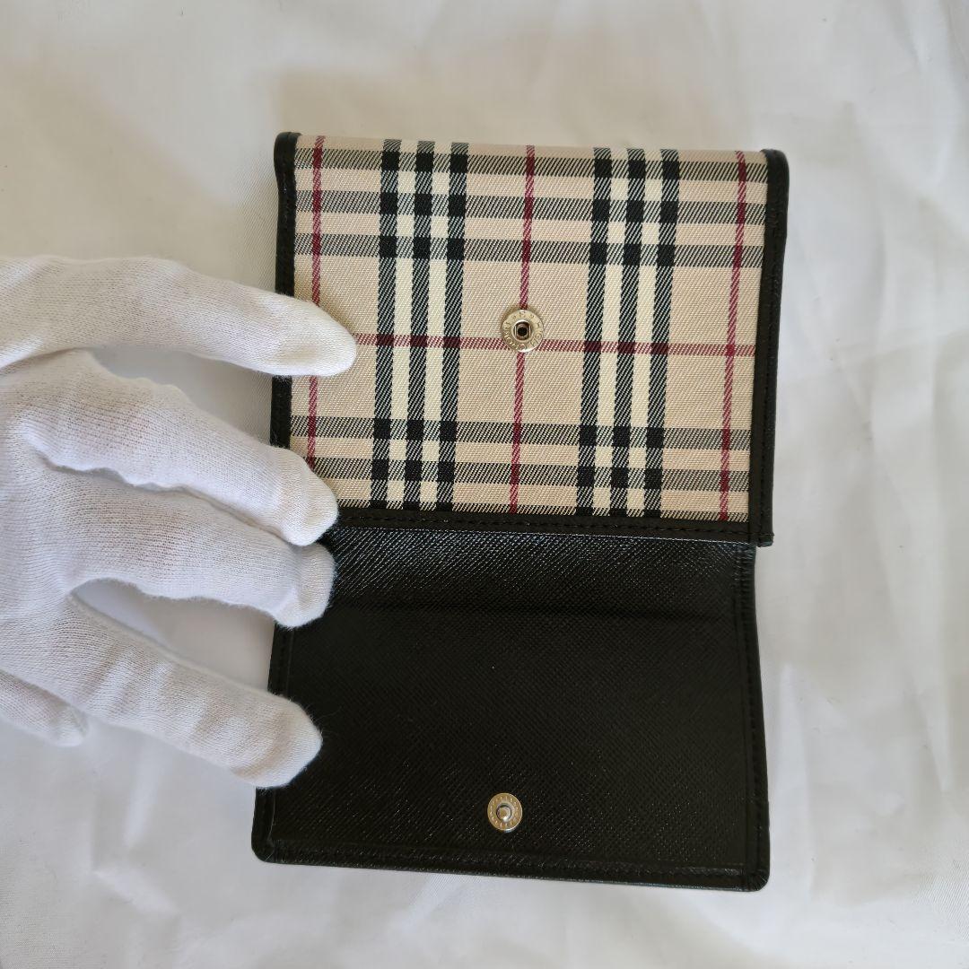 未使用品級　BURBERRY LONDON 折り財布　ノバチェック