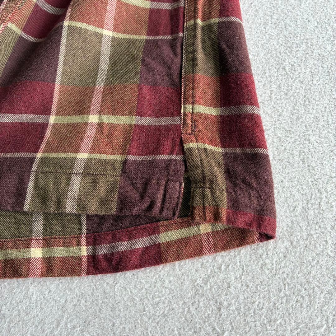 90s Ralph Lauren コットンウール オープンカラー チェックシャツ