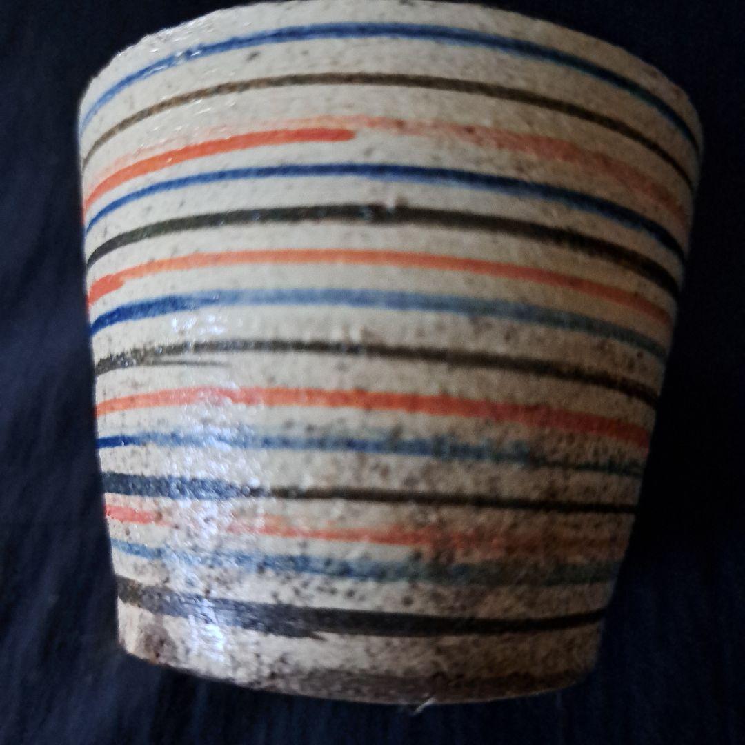 「ロマンいっぱい、輪線文！」 古瀬戸蕎麦猪口(直径6.5cm) 骨董アンティー