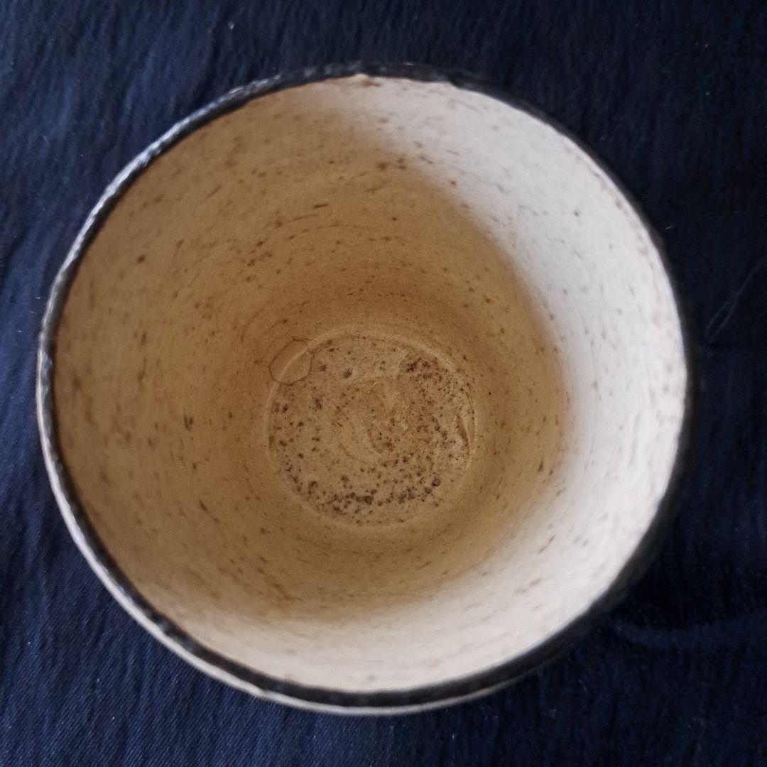 「ロマンいっぱい、輪線文！」 古瀬戸蕎麦猪口(直径6.5cm) 骨董アンティー