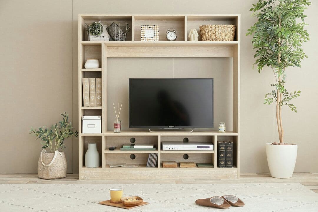 壁面収納付きテレビボード　シンプルテレビ台