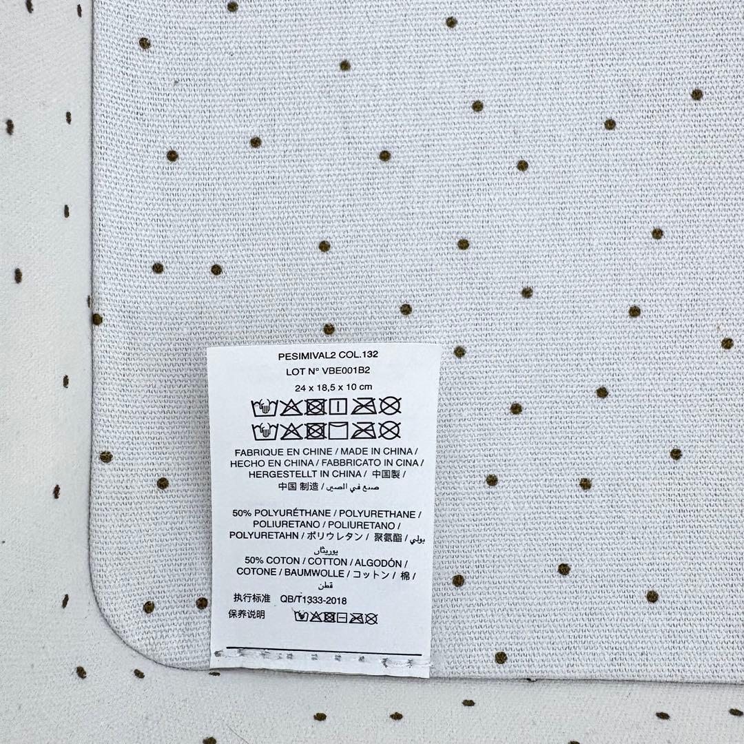 ボンポワン Bonpoint スーツケース ゴールド ポーチ ケースオフホワイト