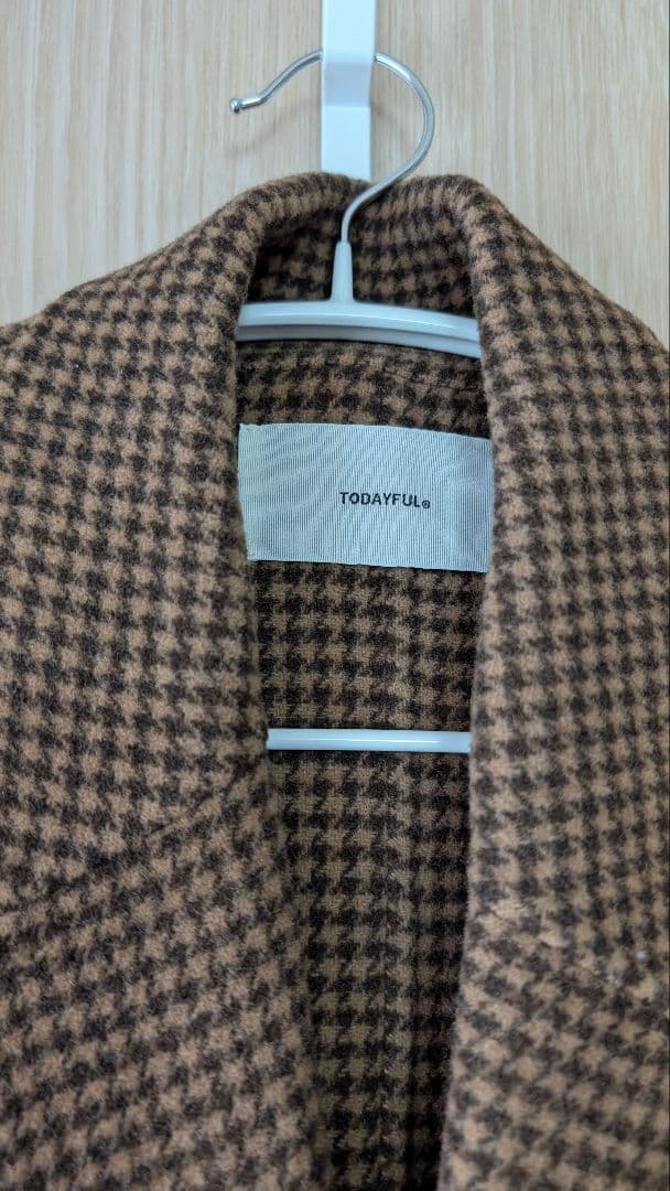 TODAYFUL チェック柄チェスターコート 38