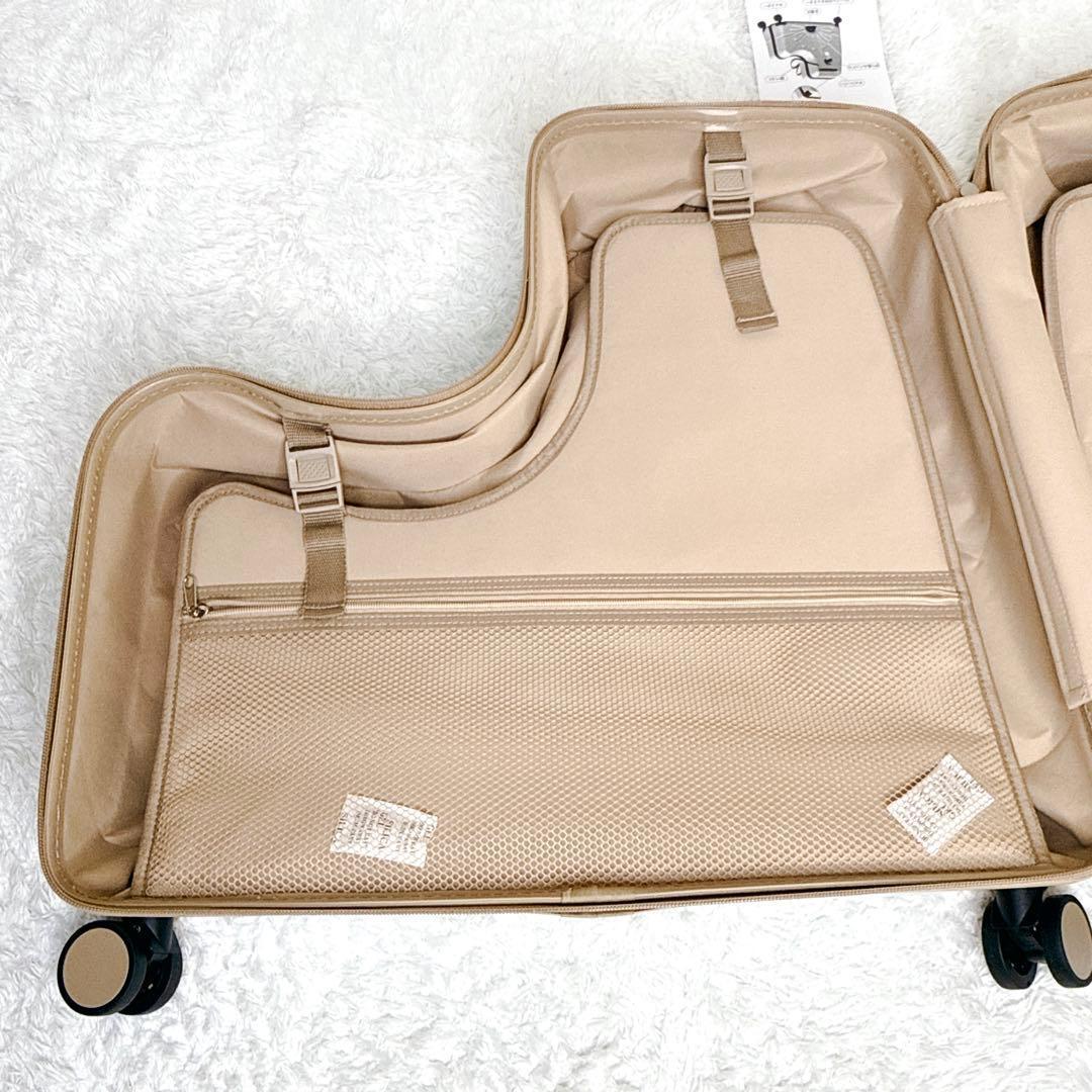 未使用✨ First.B 子どもが乗れるキャリーケース ライトブルー 62L