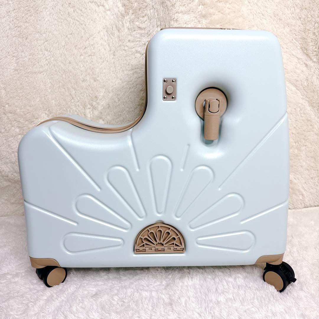 未使用✨ First.B 子どもが乗れるキャリーケース ライトブルー 62L