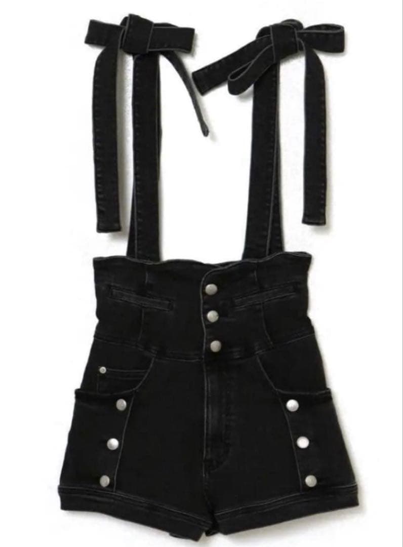 パンツ andmary ribbon denim allinone