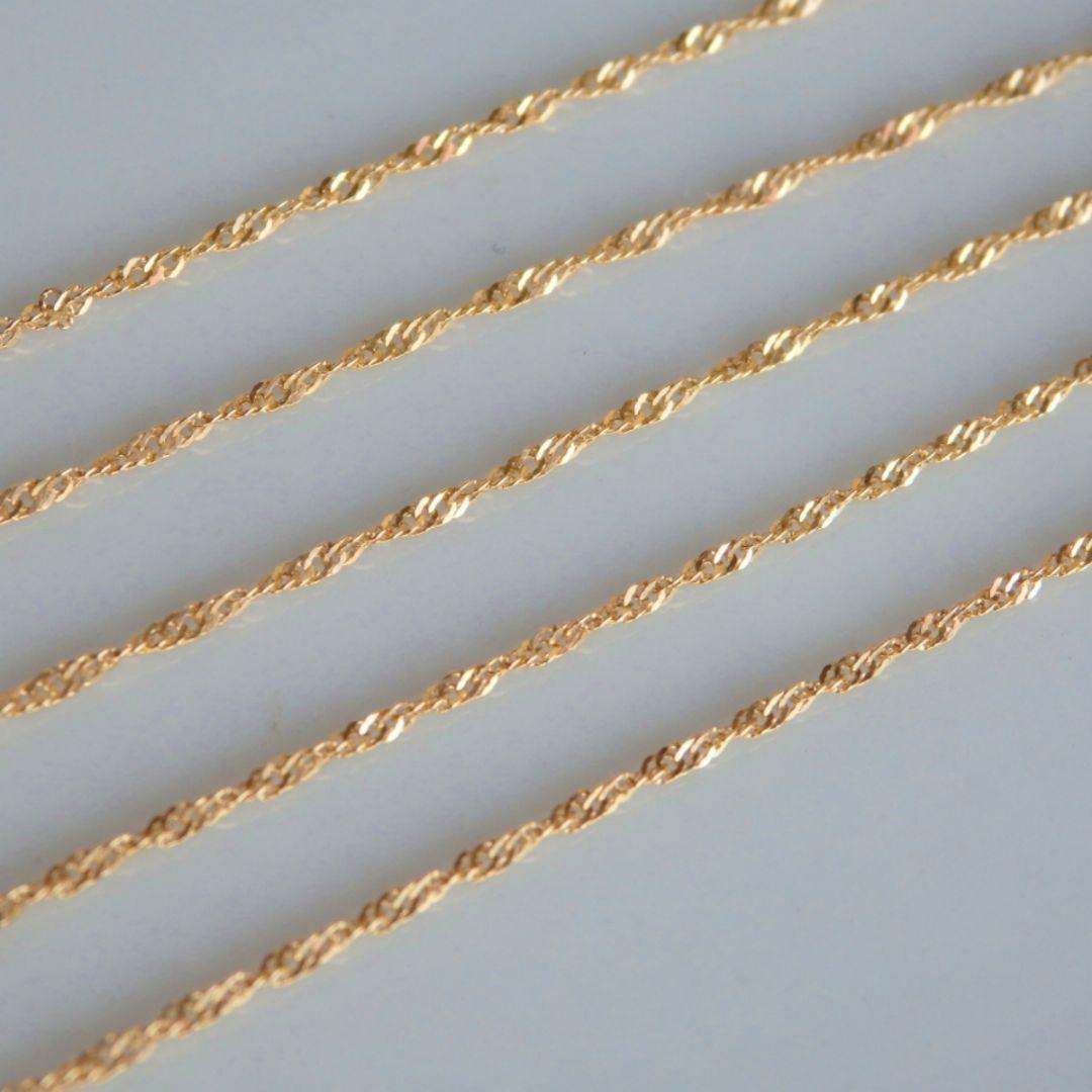 bowwow　k18ブレスレット　スクリューチェーン　1.3㎜幅