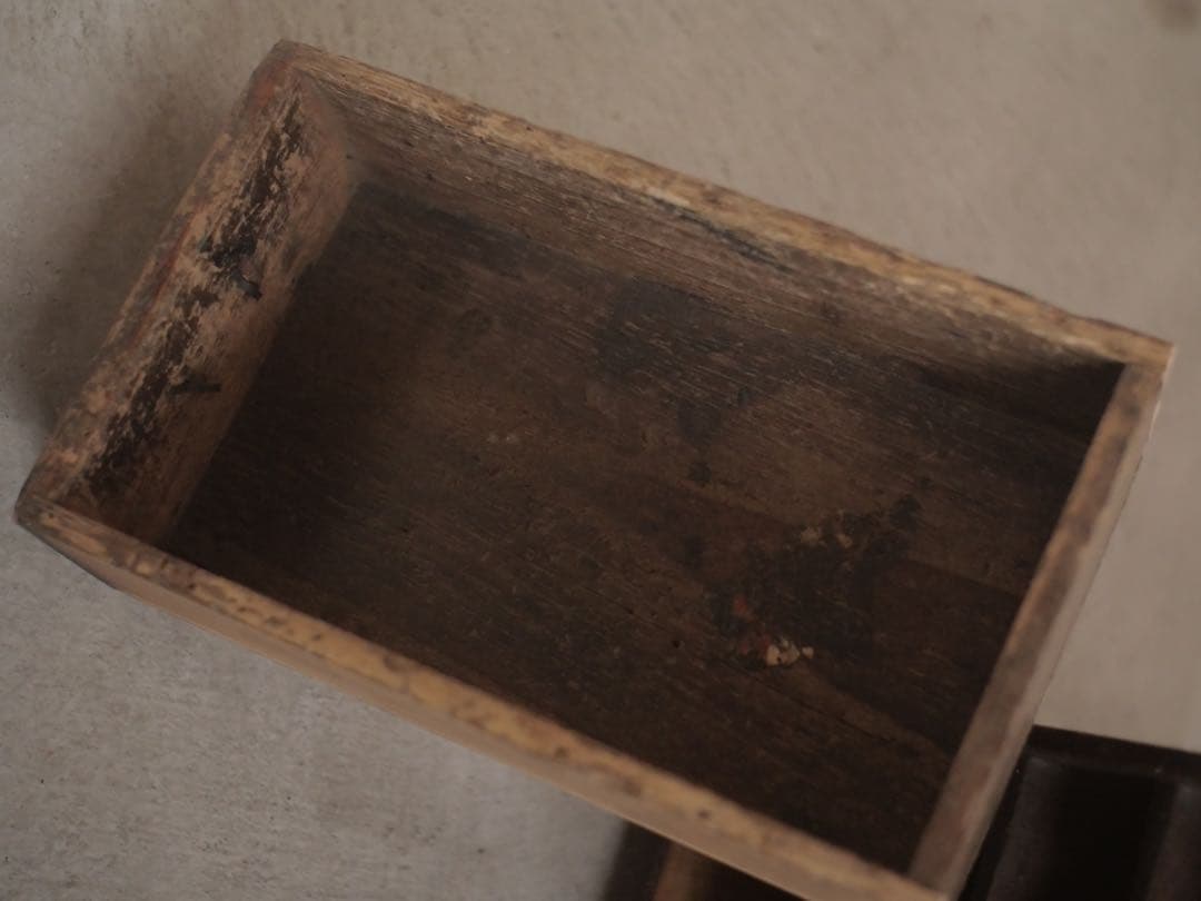 飾り棚　小抽斗　棚　木箱　古家具　古道具　アンティーク　昭和レトロ