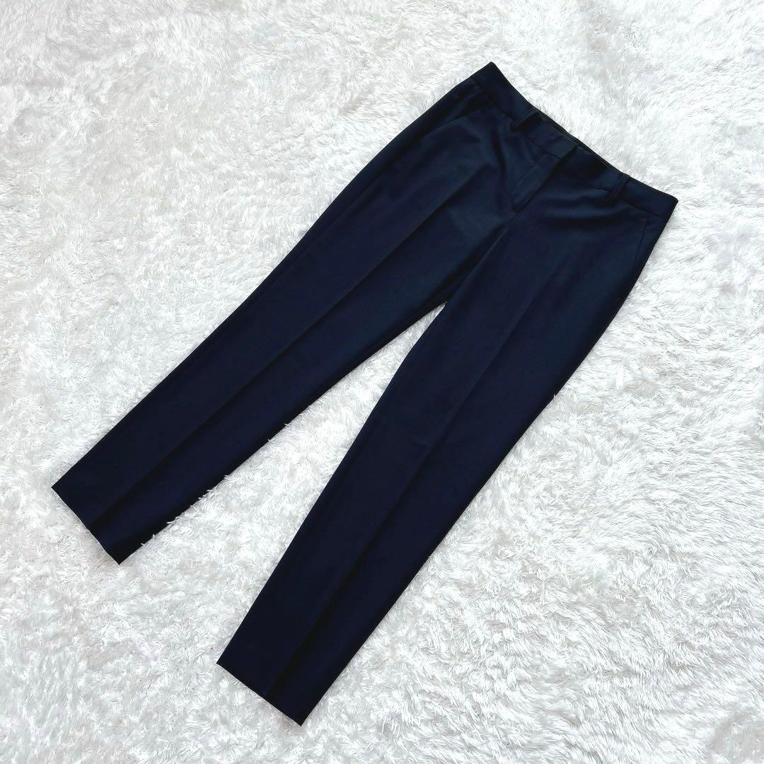 【美品】 Theory　パンツスーツ　オフィスウェア　セットアップ　紺　0サイズ