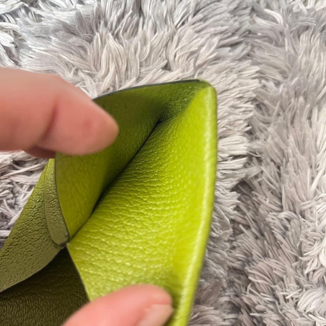 美品✨エルメス　バスティア　ケース　レアカラー　グリーン