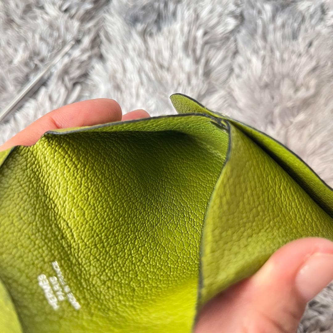 美品✨エルメス　バスティア　ケース　レアカラー　グリーン