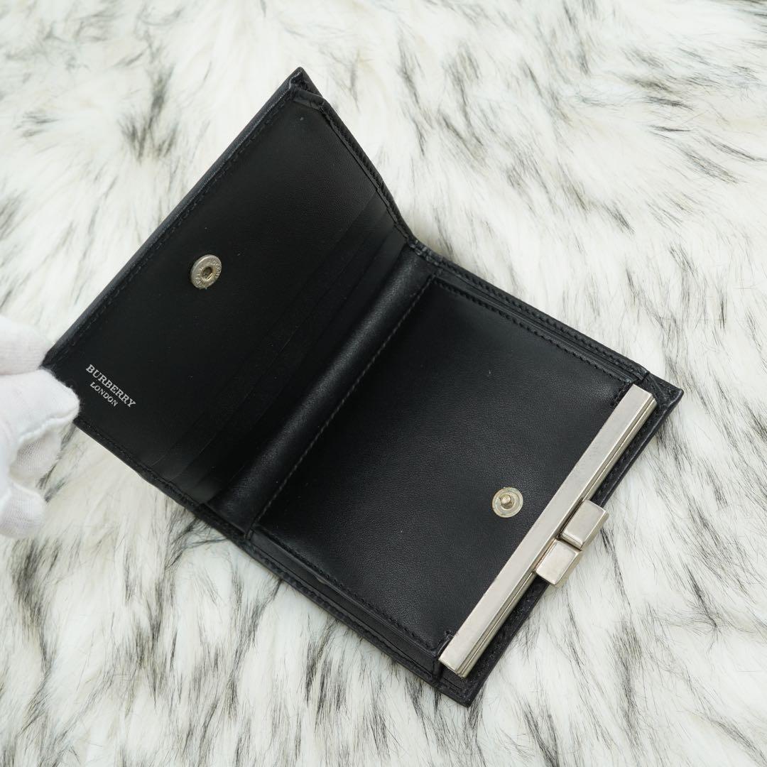 ほぼ未使用品　BURBERRY LONDON 折り財布　ノバチェック　がま口財布