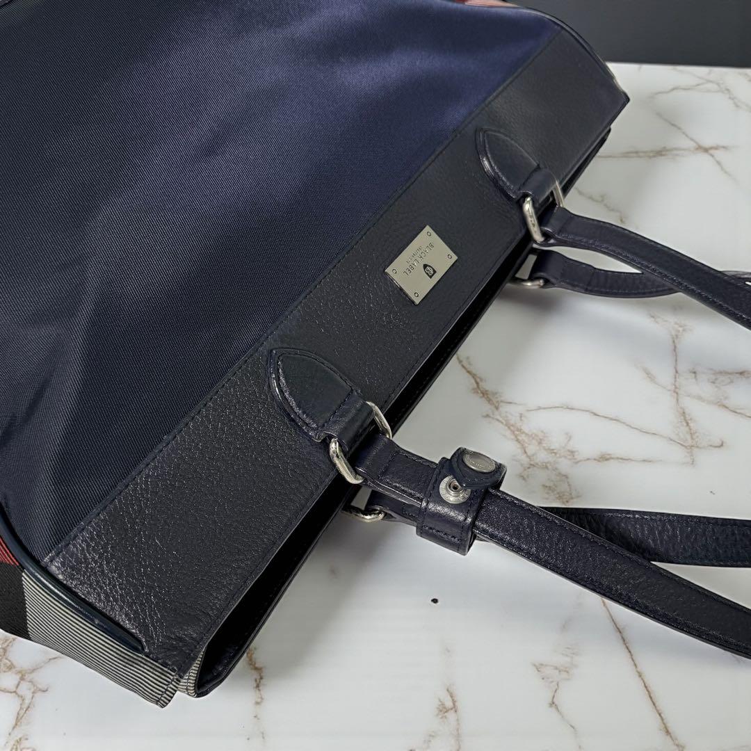 ブラックレーベルクレストブリッジ トートバッグ ノバチェック A4可 金具
