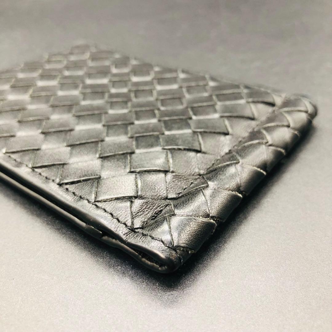 ボッテガヴェネタ マネークリップ イントレチャート ブラック