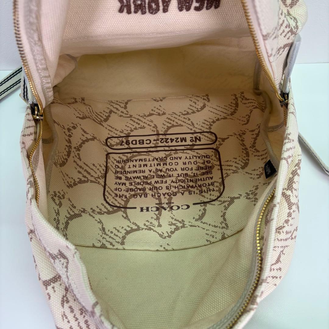 【COACH】 タグ有り カーゴ バックパック アイボリー デニム