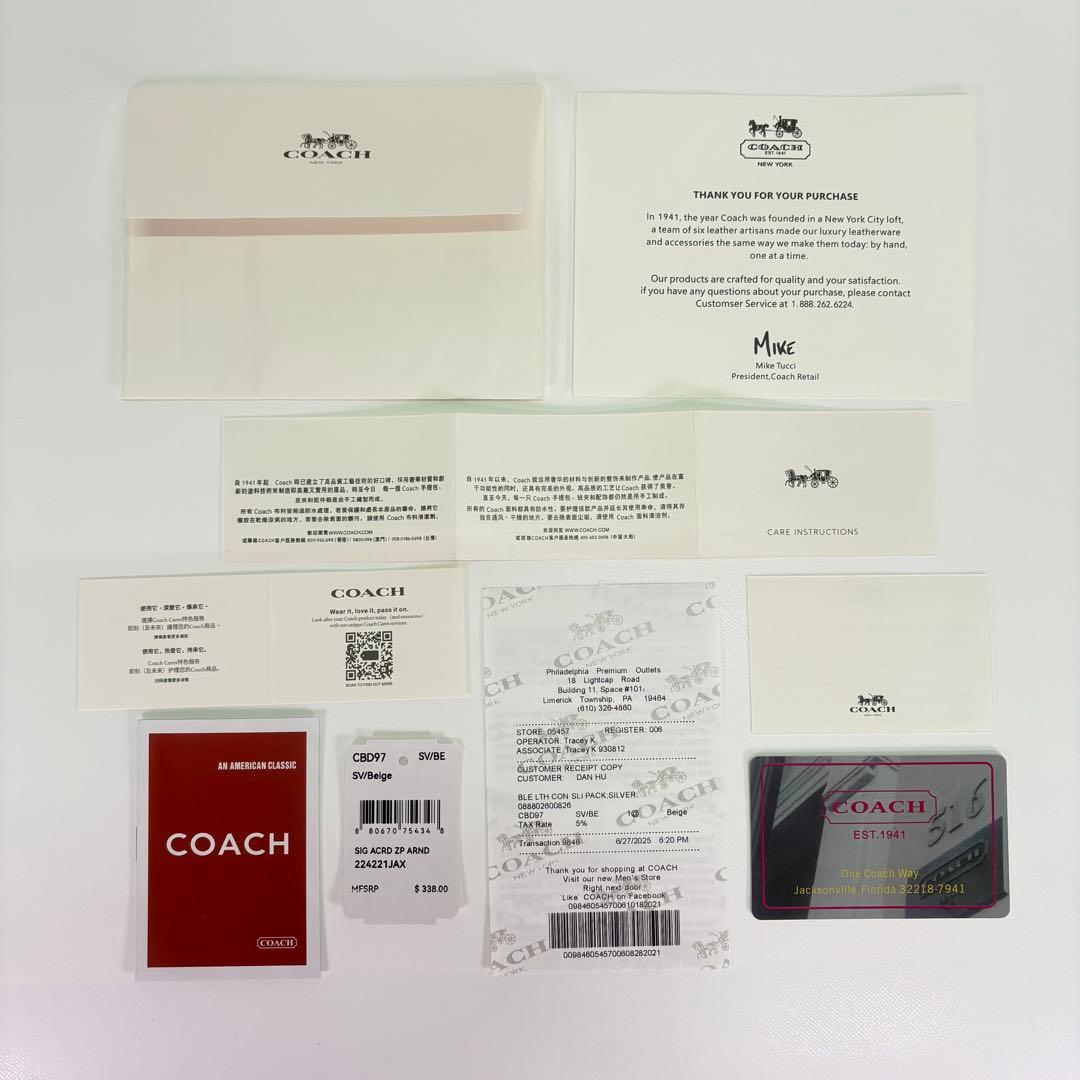 【COACH】 タグ有り カーゴ バックパック アイボリー デニム