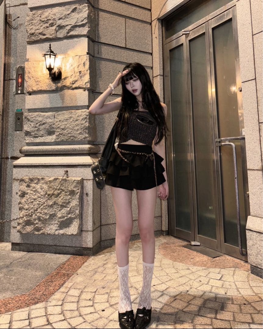 DIESEL 黒ラメトップス