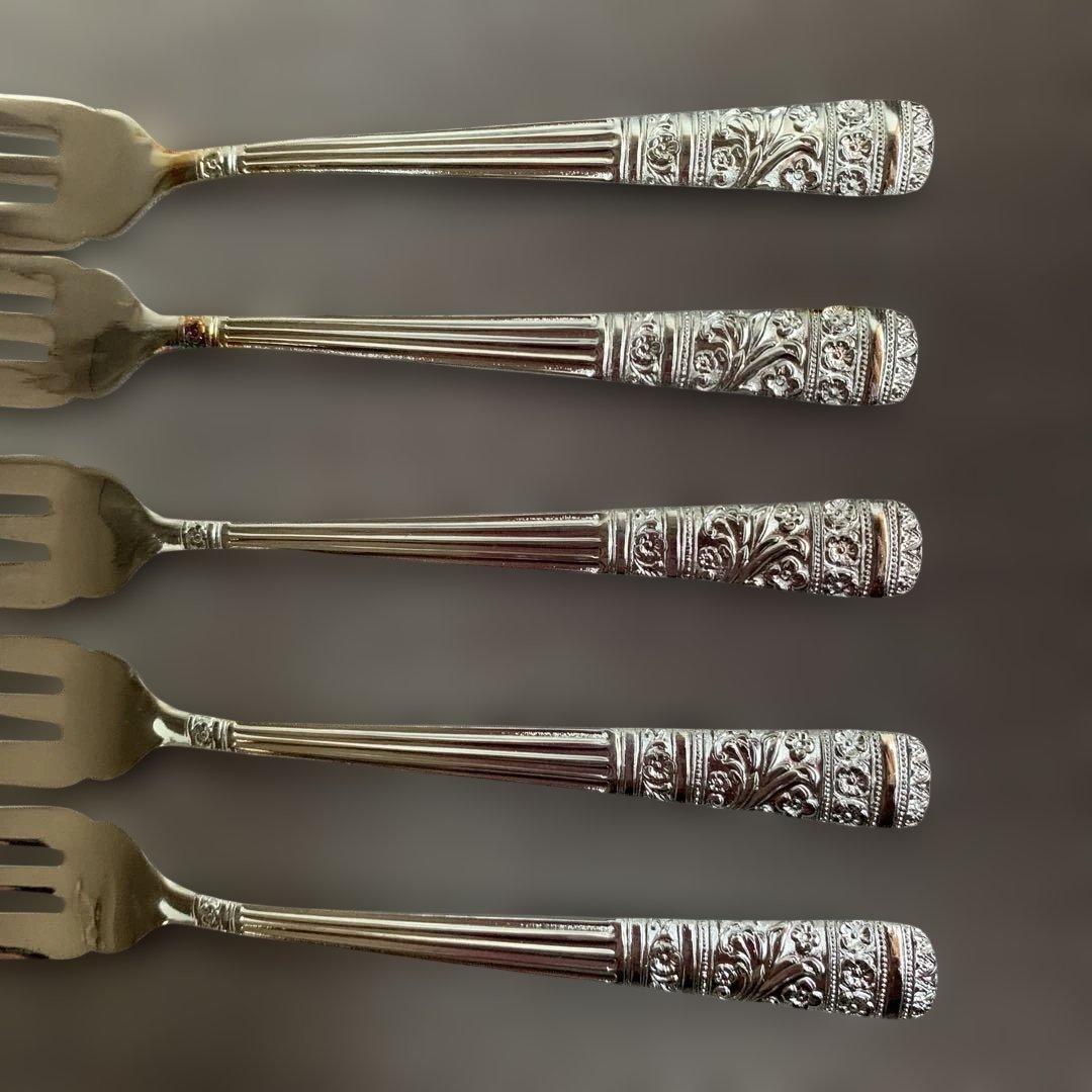 【未使用】【昭和レトロ】ステンレス アズマ　食器セット 波模様