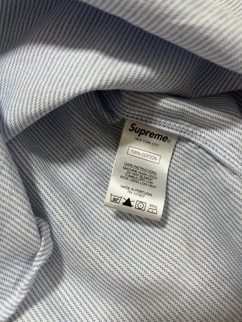 Supreme ストライプ ボタンダウンシャツ XL