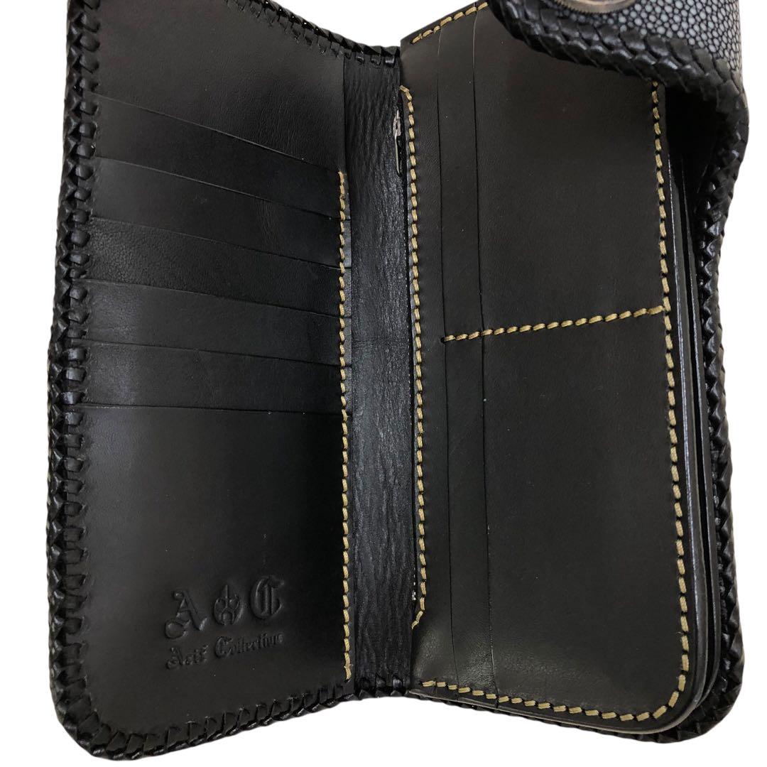 H001-35 本革 Arif Collection 長財布 コンチョ メンズ