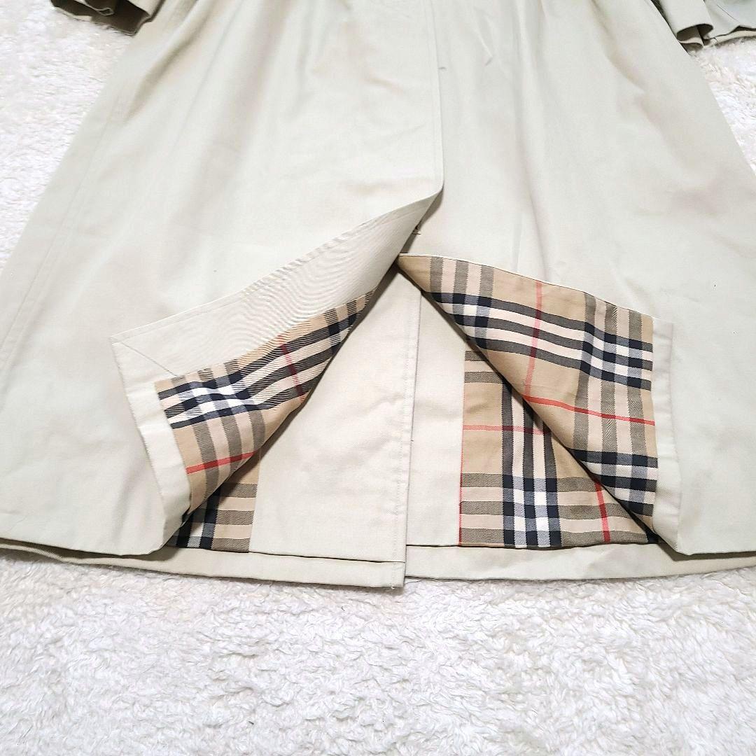 【人気】　バーバリー　トレンチコート　ノバチェック　ロング　ベルト　シングル