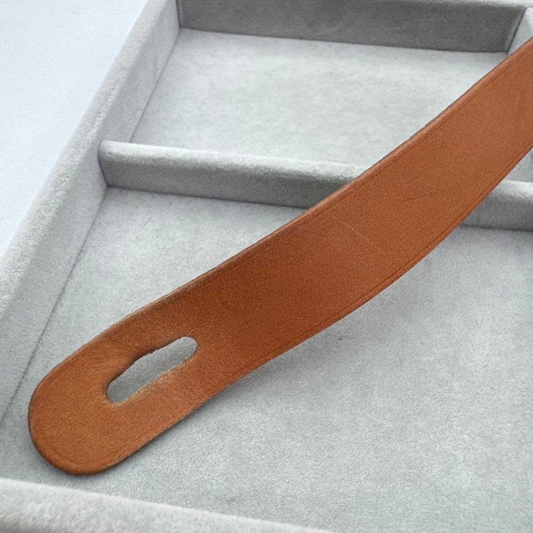 【定番】HERMES レザーバングル　ブレスレット　セリエ　ブラウン