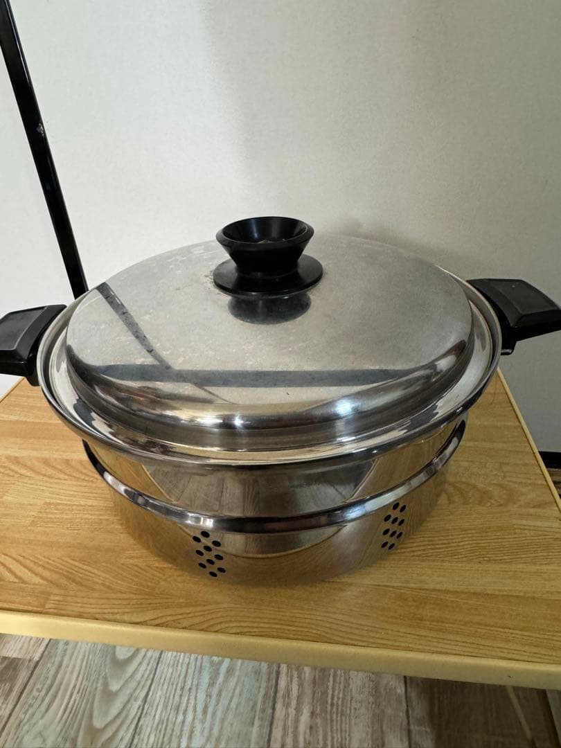 Queen深型鍋　ステンレススチール 蒸し器