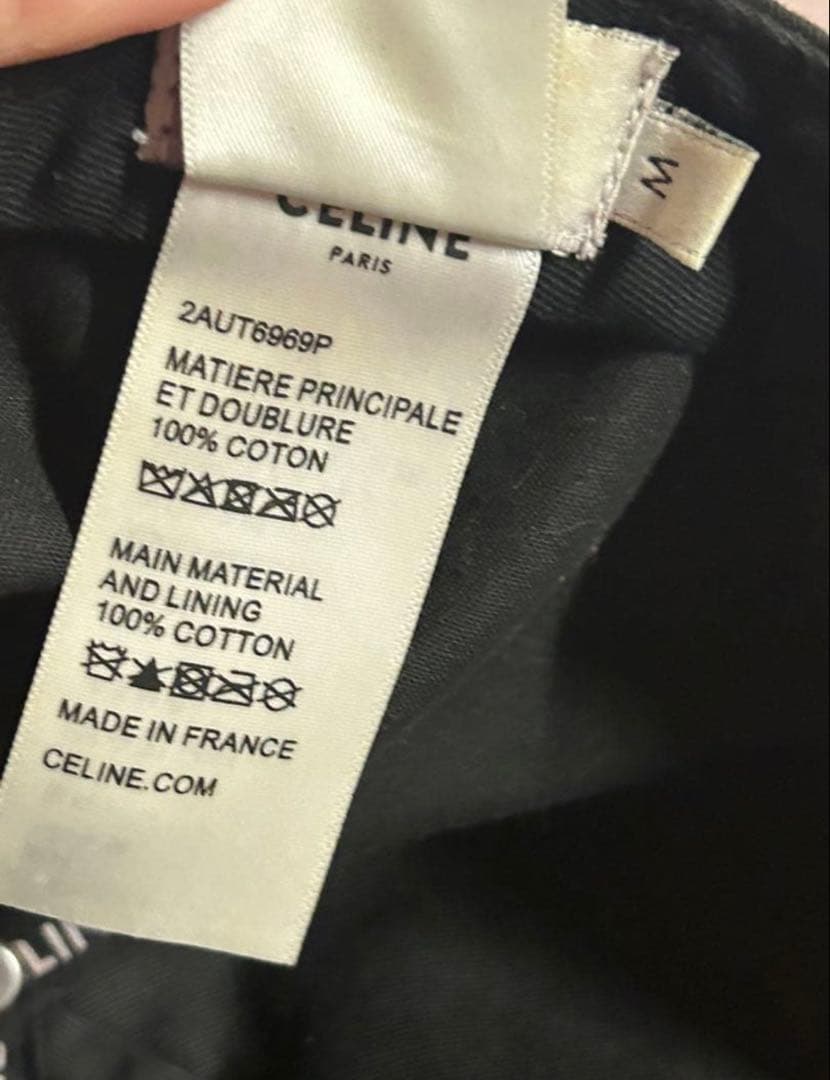 CELINE ブラック ベースボールキャップ