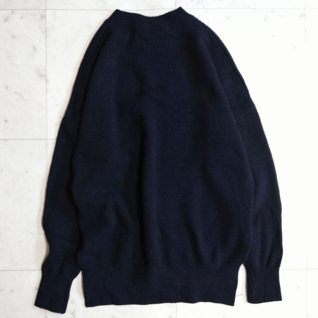 美品♪ エンフォルド カシミヤ 羊毛 サイドスリット ニット ブラック