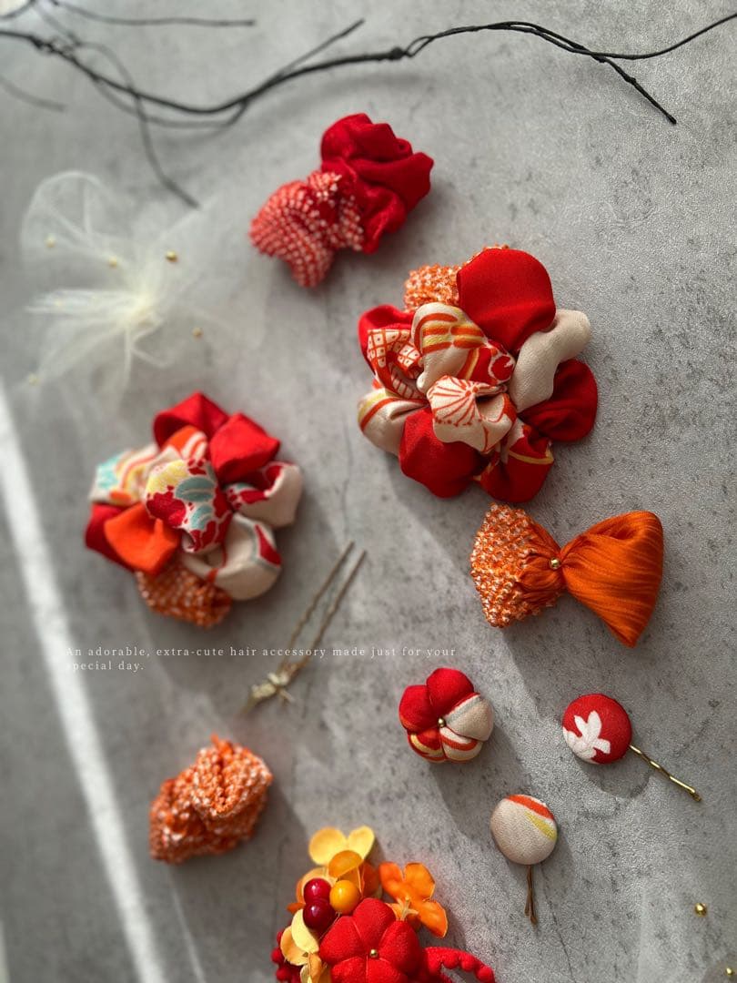 a*i様 七五三　七五三髪飾り　ヘッドドレス　着物髪飾り　リメイク髪飾り　053