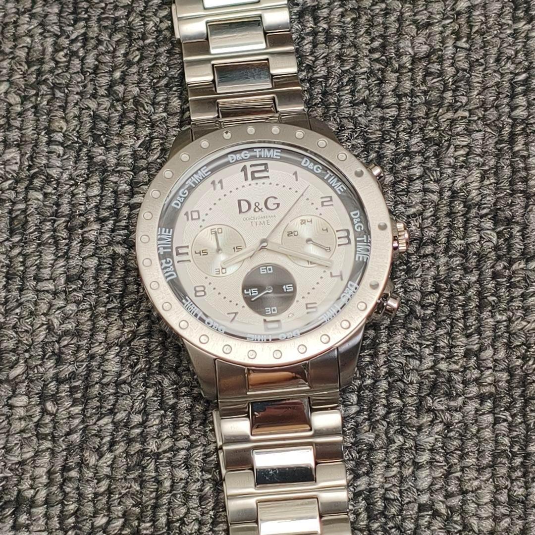 ♥️ 動作品 D&G クロノグラフ 腕時計 シルバー NAVAJO
