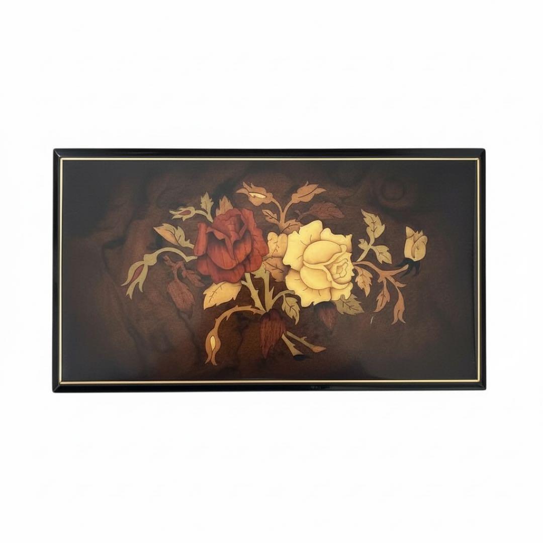 REUGE 花柄オルゴール 木製　美品