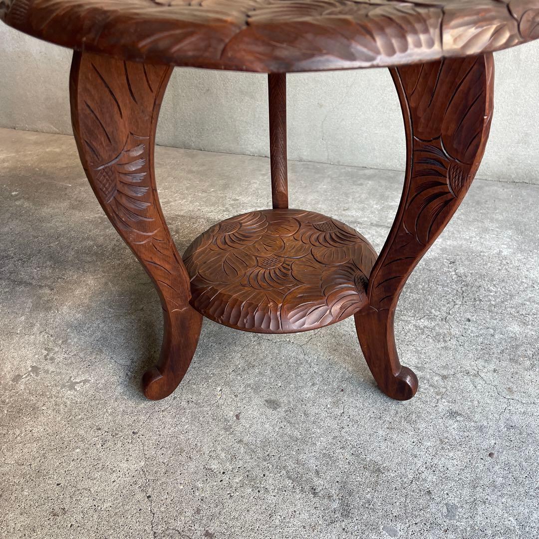 日光彫　サイドテーブル