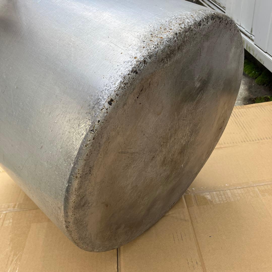 業務用　大型アルミニウム製寸胴鍋　大容量　両手取っ手付き　内径約48㎝　材分厚い