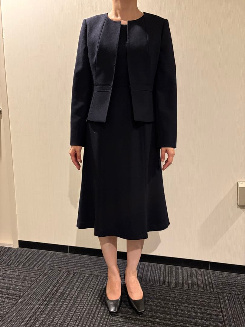 【お値下げ】美品　ANAYI 濃紺　お受験ジャケット&ワンピース36