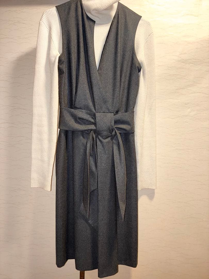 最終価格セリーヌ CELINEフランス製ジャンパースカートノースリーブワンピース