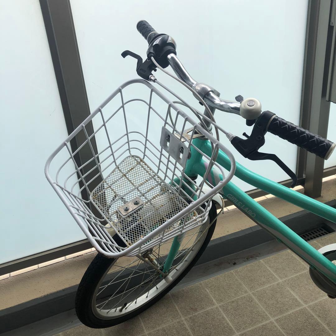 （豊中市曽根引き取り）GIRLS LABO ミントグリーン 子供用自転車