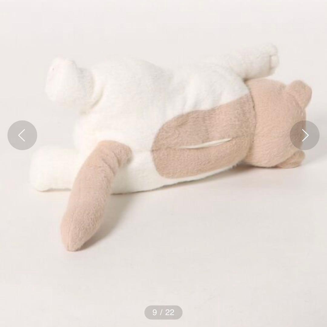 新品　ジェラートピケ　CATティッシュケース　ベージュ　ジェラピケ　完売品