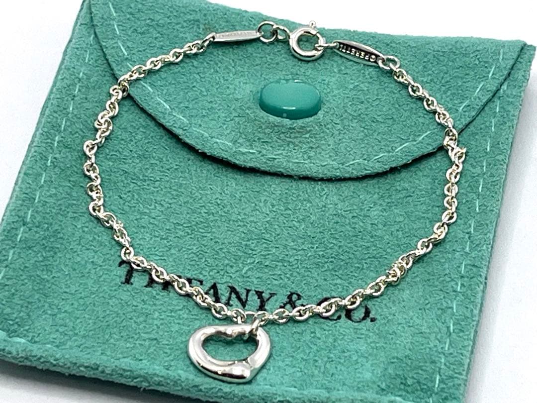 c882 美品　ティファニー　オープンハート　ブレスレット　シルバー　925